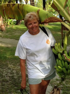 Final photo of Pat as she goes bananas