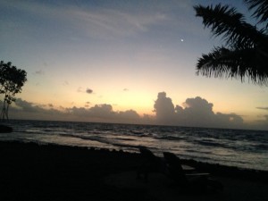 A typical Belize morning sunrise.